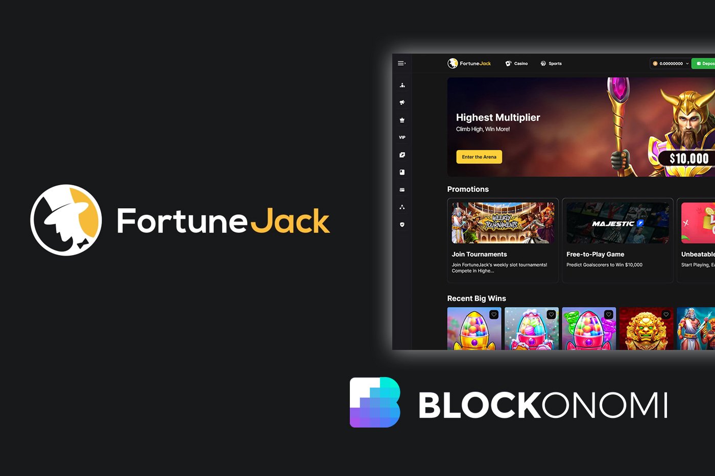 FortuneJack esports betting crypto site