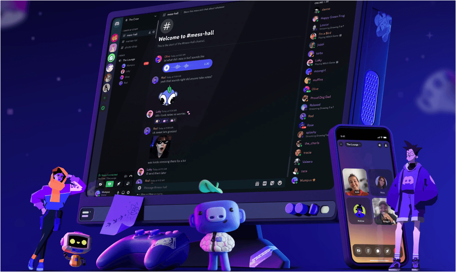 Crypto esports Discord and Reddit community screenshots