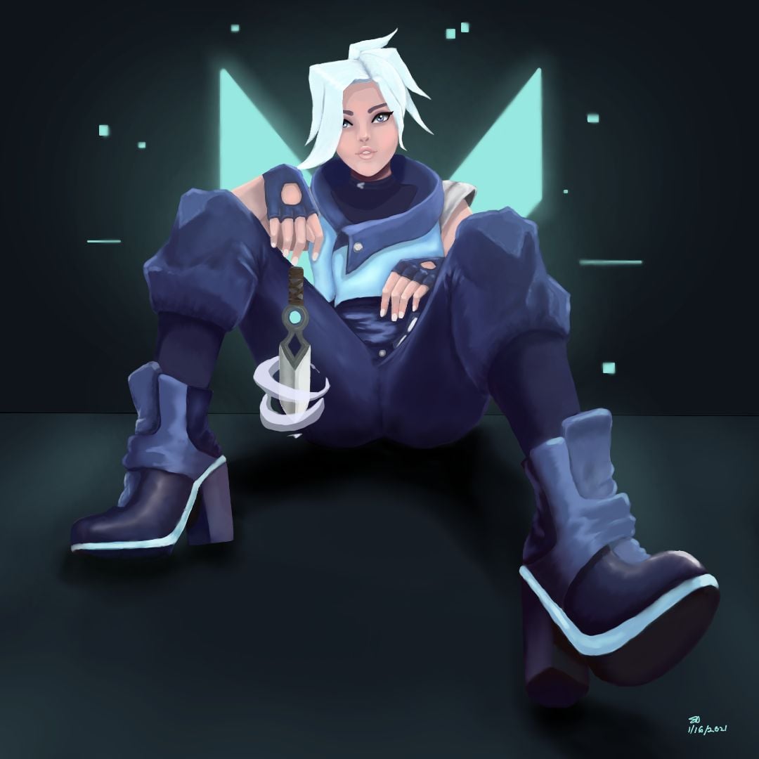Valorant duelist Jett agent artwork