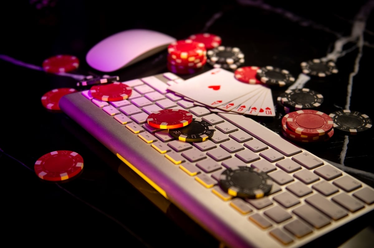 Dynamic digital scene merging crypto coins like Bitcoin and Ethereum with esports icons for games like CS2 and Dota 2, featuring logos of Betplay, BC.Game, Thunderpick, Stake.com, and Rollbit, representing top no KYC instant payout esports betting platforms in 2024.