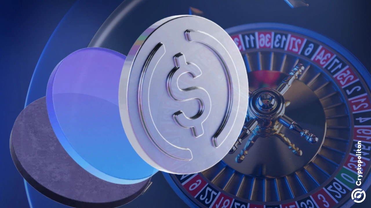 USDT and USDC logos with esports betting background
