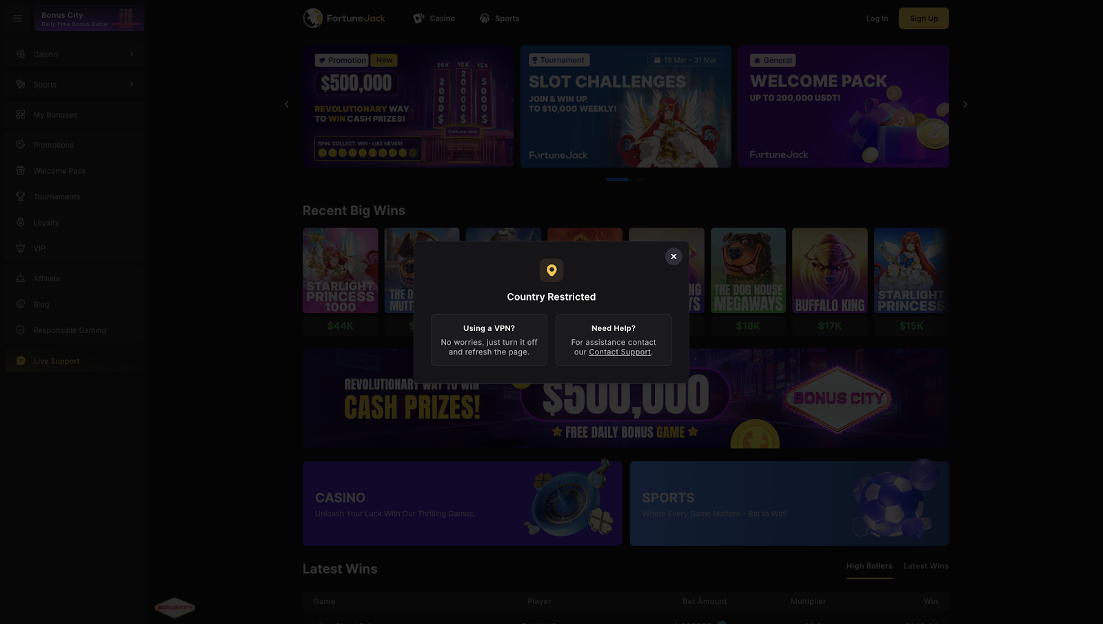 Solana casino esports betting options