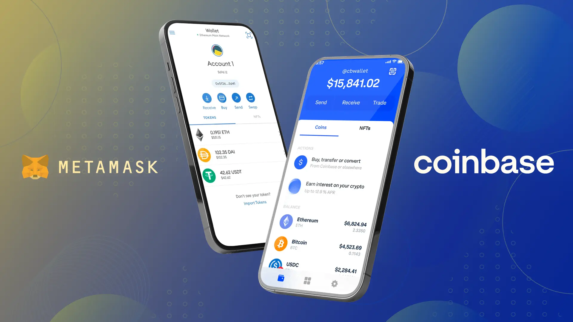 MetaMask Trust Wallet crypto wallet app screenshot