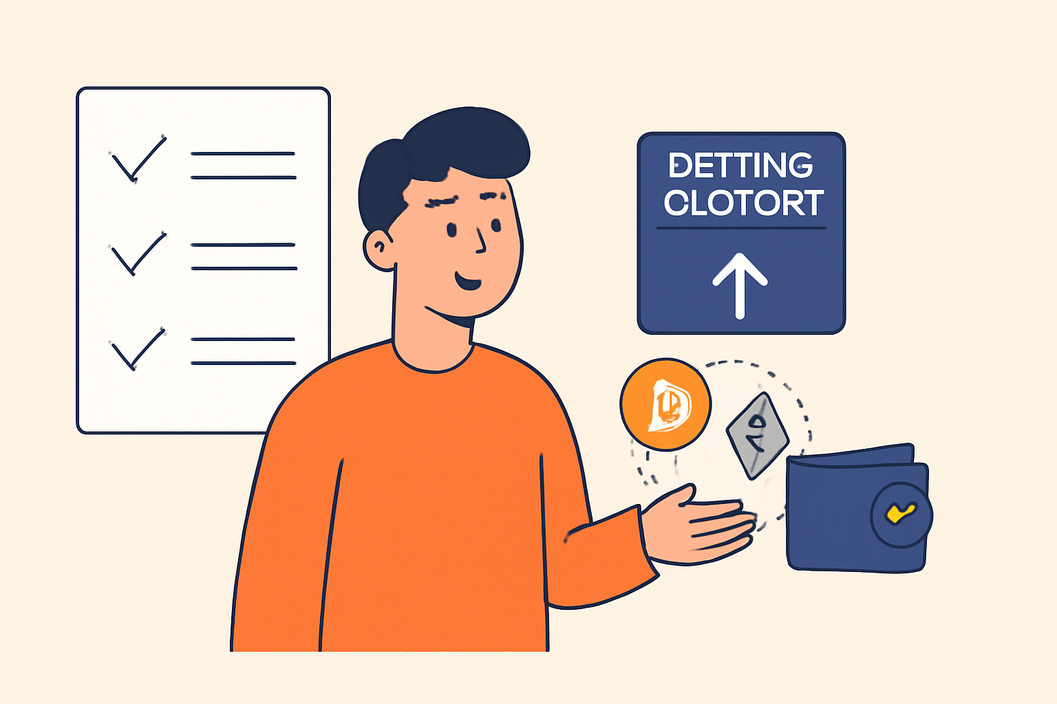 A happy user withdrawing Bitcoin and Ethereum from their betting account to their crypto wallet, with a checklist showing completed requirements.